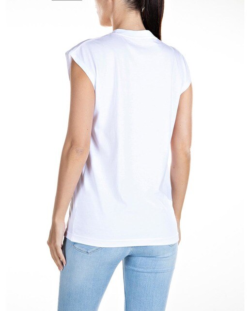 Camiseta dde mujer de manga corta con dibujo frontal · Replay · El Corte  Inglés