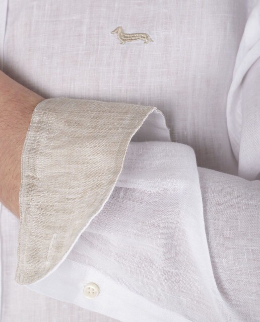 Camisa de lino de hombre regular lisa en color blanco · Harmont\u0026Blaine · El Corte  Inglés