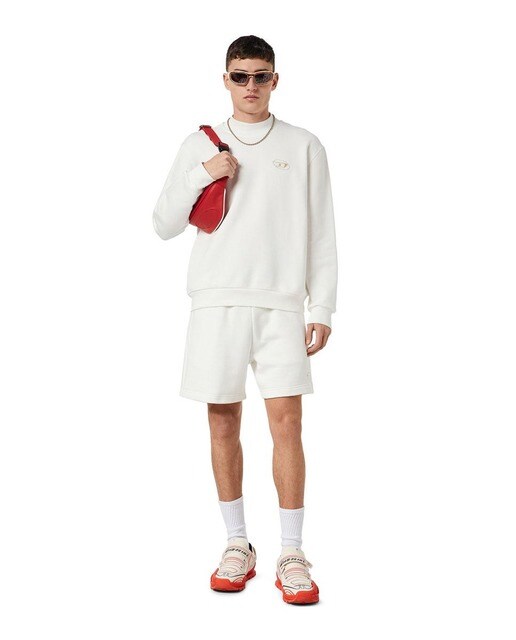Sudadera de hombre en blanco con cuello redondo · Diesel · El Corte Inglés