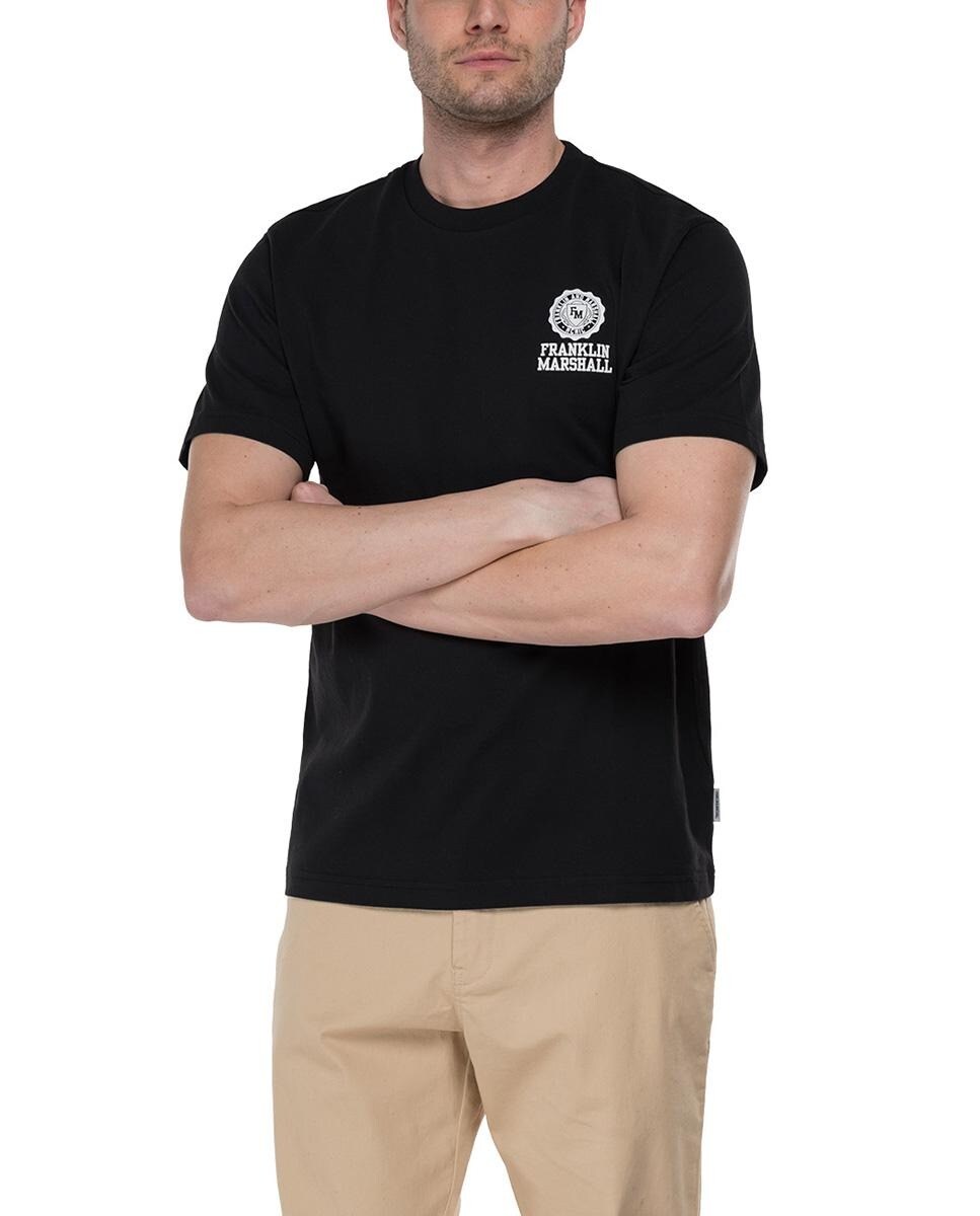 Camiseta de hombre en color negro de manga corta con logo · Franklin \u0026  Marshall · El Corte Inglés