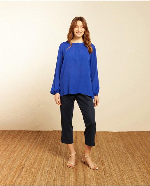 Blusa de mujer talla grande de manga larga con escote redondo · Elena Miró  · El Corte Inglés