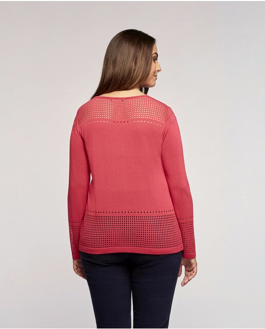 Jersey de mujer talla grande con calados en color rosa · Fiorella Rubino · El  Corte Inglés