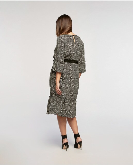 Vestido talla grande estampado con volantes · Fiorella Rubino · El Corte  Inglés