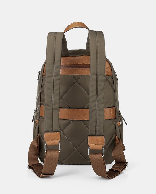 Mochila unisex Abbacino lisa con cremallera color marrón · Abbacino · El  Corte Inglés