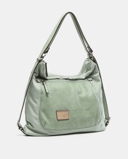 Bolso de hombro Abbacino convertible en mochila en color verde · Abbacino · El  Corte Inglés