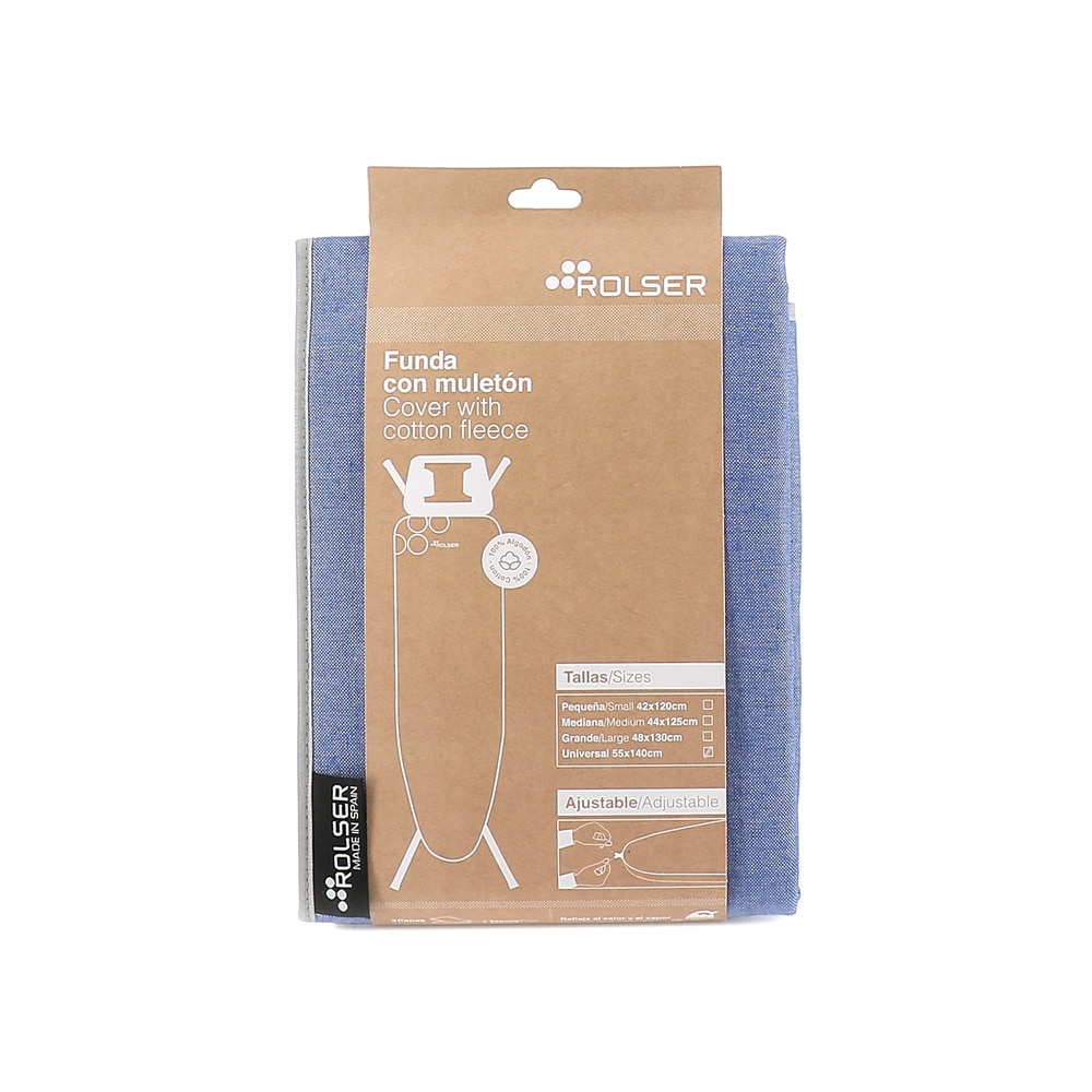 Imagen 1 de Funda tabla de planchar Muleton universal 140 x 55 Rolser - Azul Azul