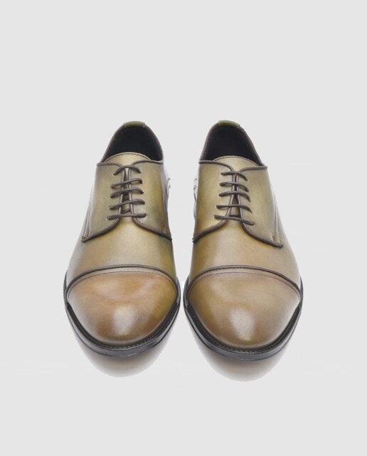 Zapatos de cordones de hombre de piel en color verde · Mr. Mac Shoes · El  Corte Inglés