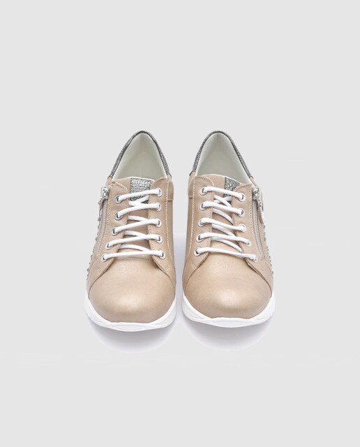 Zapatillas de piel de mujer con cuña en color rosa claro · Mr. Mac Shoes ·  El Corte Inglés