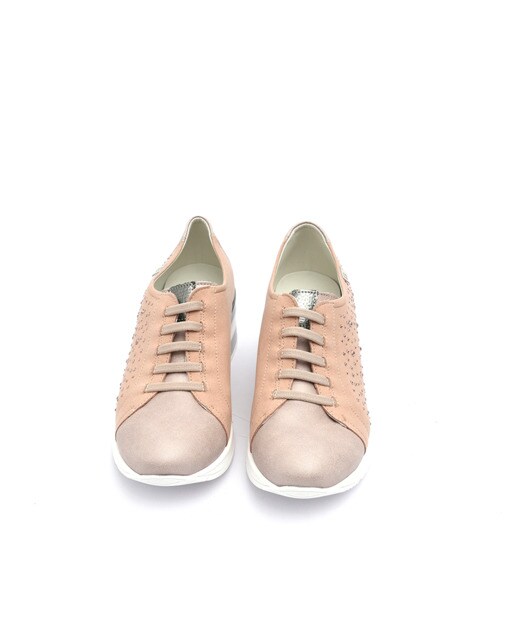 Zapatillas de piel de mujer color rosa con cuña y ancho especial · Mr. Mac  Shoes · El Corte Inglés