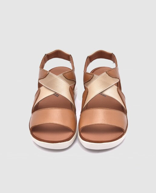 Sandalias de cuña de mujer de piel en marrón claro ancho especial · Mr. Mac  Shoes · El Corte Inglés