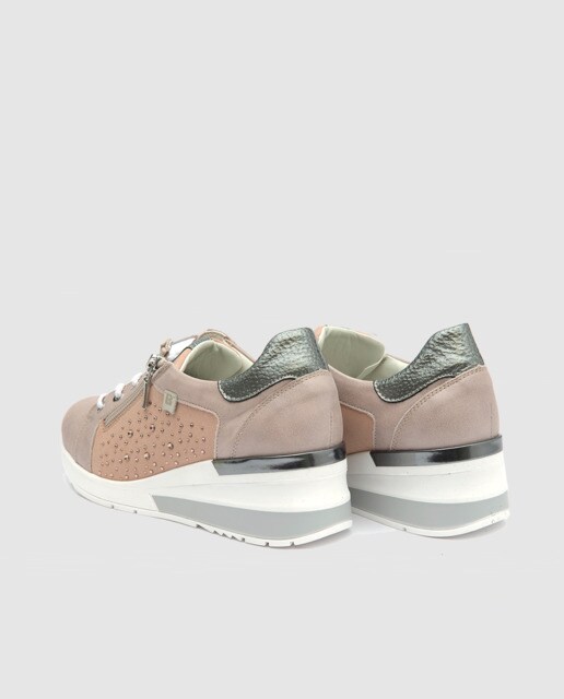 Zapatillas de piel de mujer con cuña en color rosa claro · Mr. Mac Shoes ·  El Corte Inglés