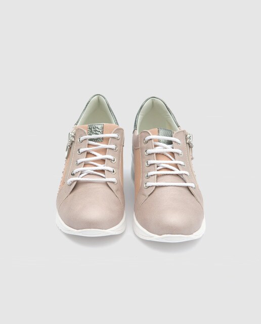 Zapatillas de piel de mujer con cuña en color rosa claro · Mr. Mac Shoes · El  Corte Inglés
