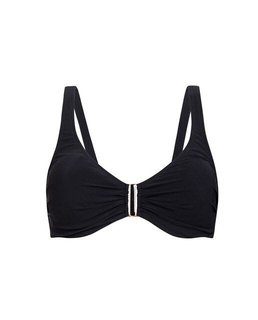Top de bikini de capacidad con tirantes en color negro · Dolores Cortés · El  Corte Inglés