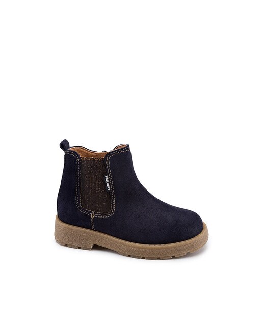 Botines de niña de serraje en color azul marino · Pablosky · El Corte Inglés