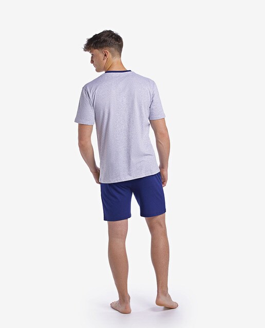 Pijama corto de hombre de punto en color gris · Munich · El Corte Inglés