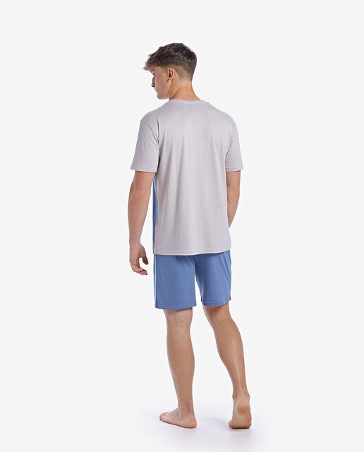 Pijama corto de hombre de punto en color azul claro · Munich · El Corte  Inglés