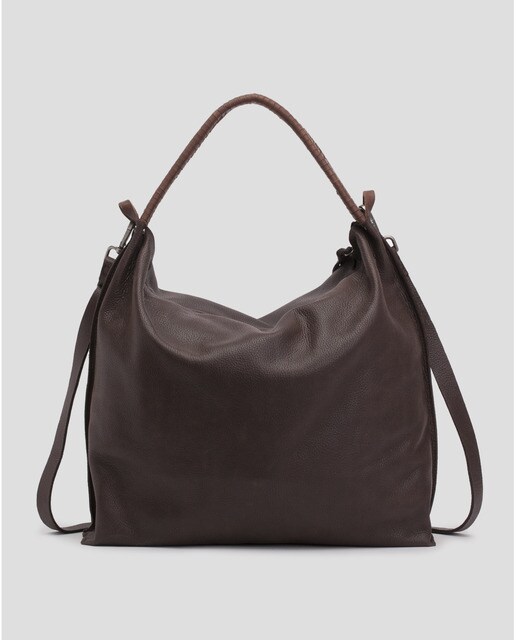 Bolso de hombro Biba transformable a bandolera de piel en color marrón  oscuro · Biba · El Corte Inglés