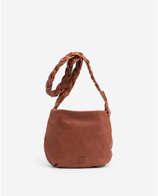 Bandolera de mujer Biba de piel con doble asa en color marrón · Biba · El  Corte Inglés