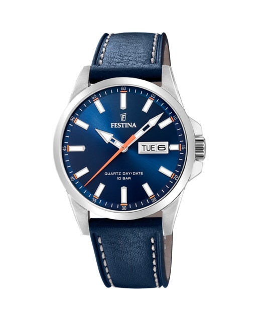 Reloj de hombre F20358/3 Acero Clasico de piel azul · Festina · El Corte  Inglés