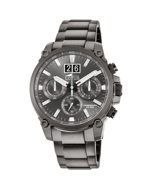 Reloj de hombre 10140/1 Chrono de acero color gris · Lotus · El Corte Inglés