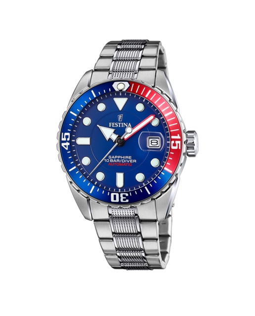 Reloj de hombre F20480/1 automático de acero plata · Festina · El Corte  Inglés