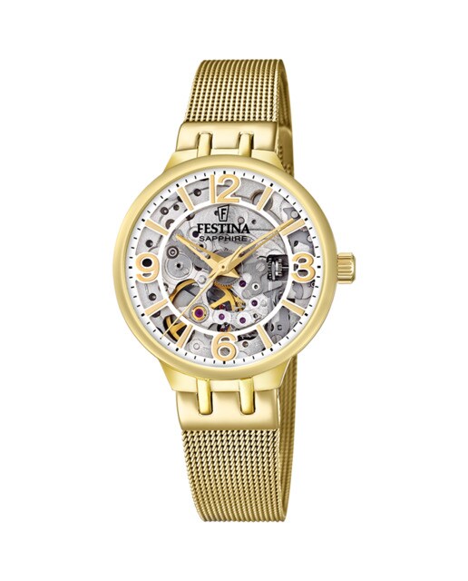 Reloj de mujer F20580/1 Automatic Skeleton de acero dorado · Festina · El Corte  Inglés