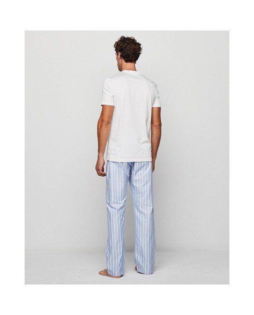 Pijama de pantalón largo y camiseta corta de hombre de tela y punto azul ·  Mirto · El Corte Inglés