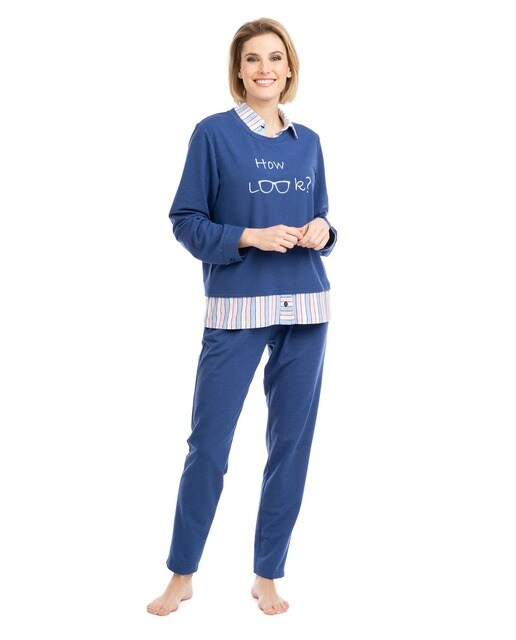 Pijama de mujer largo de rayas · Lohe · El Corte Inglés