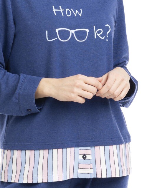 Pijama de mujer largo de rayas · Lohe · El Corte Inglés