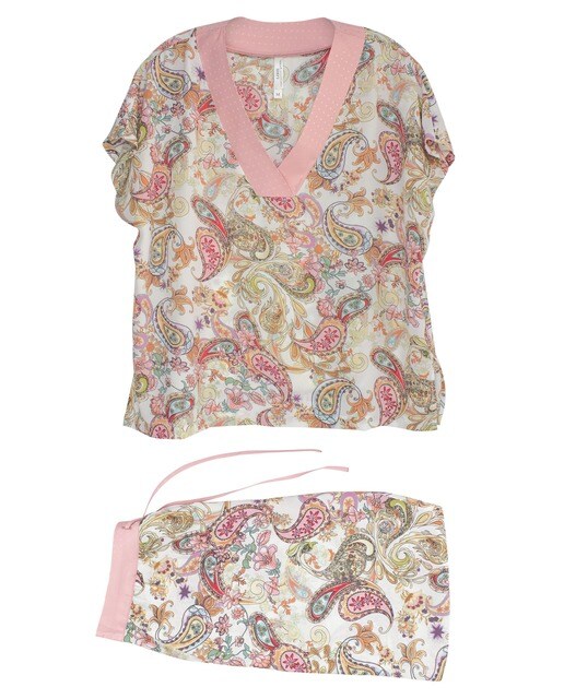 Pijama de mujer con estampado paisley y escote en pico · Lohe · El Corte  Inglés