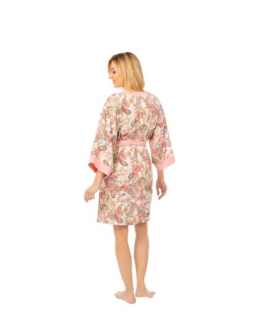 Bata de mujer de raso con estampado paisley · Lohe · El Corte Inglés