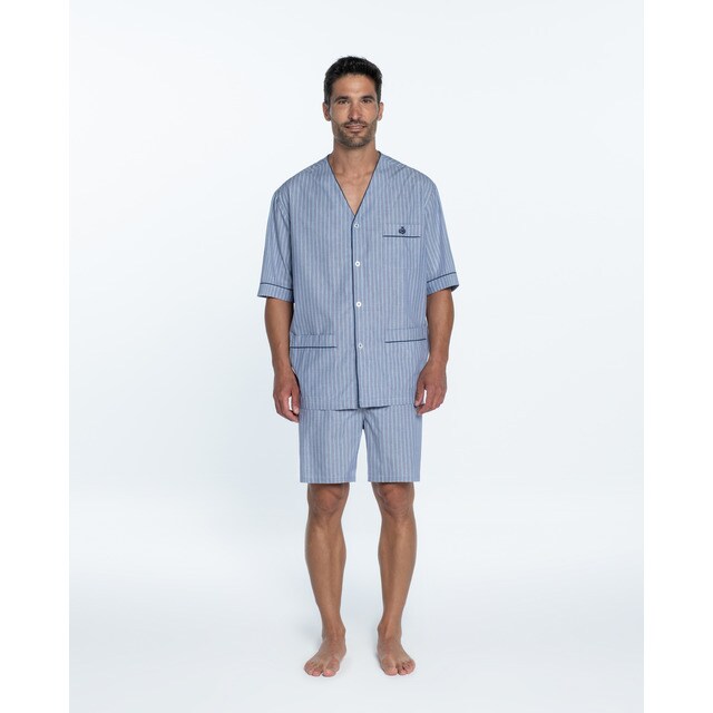 Pijama largo de hombre de tela en color azul claro · Guasch · El Corte  Inglés