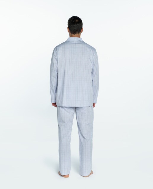 Pijama largo de hombre de tela en color azul claro · Guasch · El Corte  Inglés