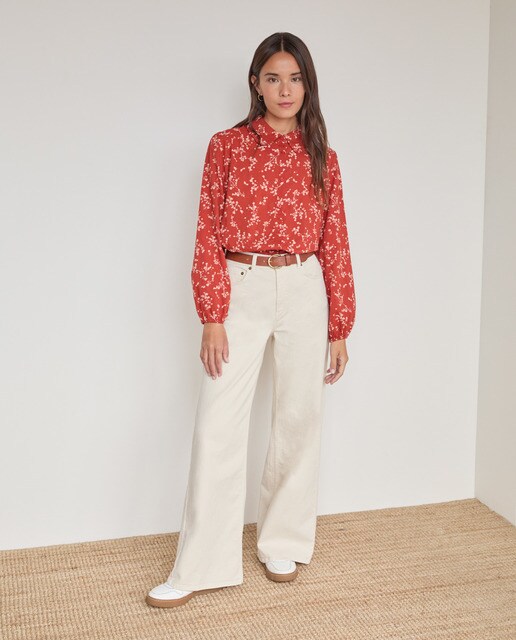 Camisa de mujer de popelín con estampado floral · Yerse · El Corte Inglés