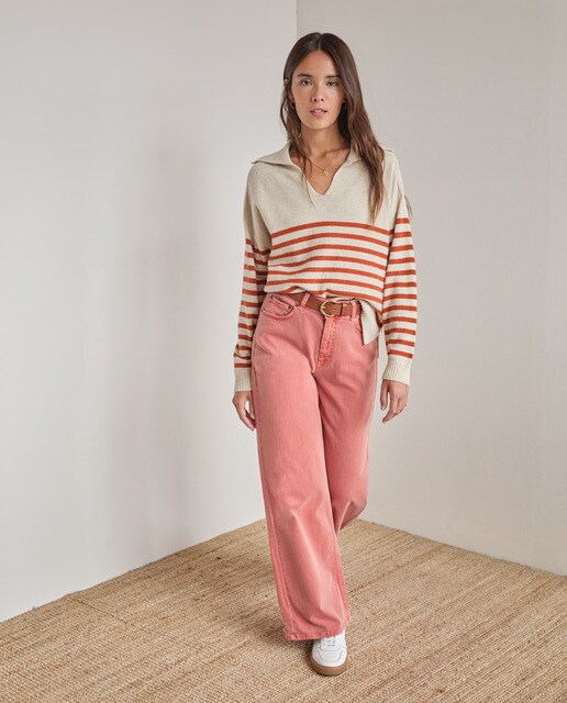 Jersey de mujer de rayas y cuello polo · Yerse · El Corte Inglés