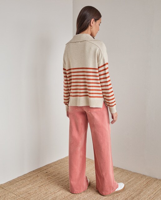 Jersey de mujer de rayas y cuello polo · Yerse · El Corte Inglés