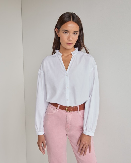 Camisa de mujer de algodón con cuello victoriano · Yerse · El Corte Inglés