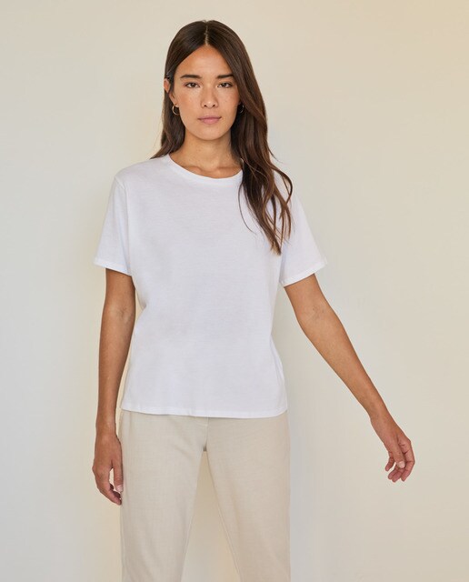 Camiseta de mujer básica de algodón orgánico · Yerse · El Corte Inglés