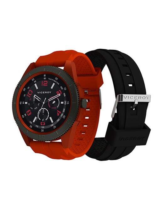 Smartwatch de hombre Smart Pro de acero Ip rojo con correa de recambio  negra · Viceroy · El Corte Inglés