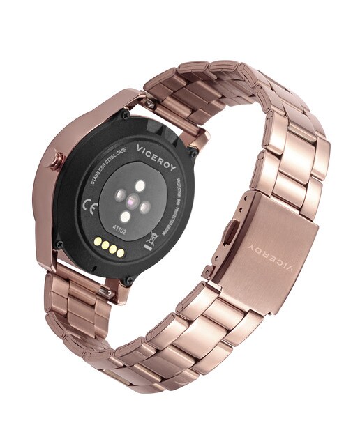 Smartwatch de mujer Smart Pro de acero Ip rosa con malla milanesa y correa  de piel rosa de recambio · Viceroy · El Corte Inglés