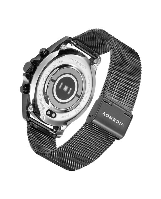 Smartwatch de hombre Smart Pro de acero Ip negro y malla milanesa con  correa de piel negra de recambio · Viceroy · El Corte Inglés