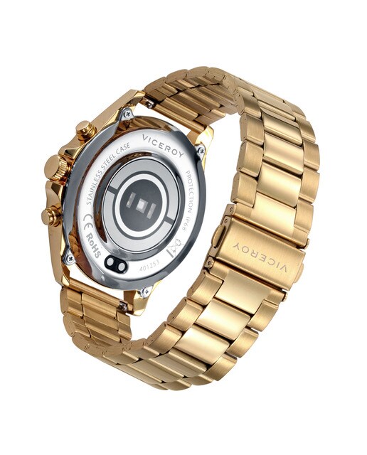Smartwatch de hombre Smart Pro de acero Ip dorado con correa de piel negra  de recambio · Viceroy · El Corte Inglés