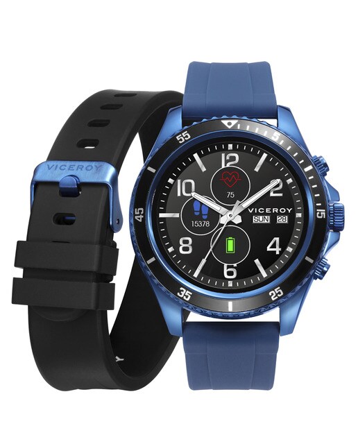 Smartwatch de hombre SmartPro con caja de acero y correa de silicona azul ·  Viceroy · El Corte Inglés