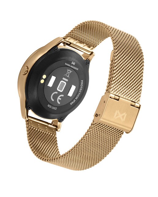 Smartwatch de hombre Smart Now de aluminio en Ip dorado con piedras en  bisel y correa de silicona · Mark Maddox · El Corte Inglés