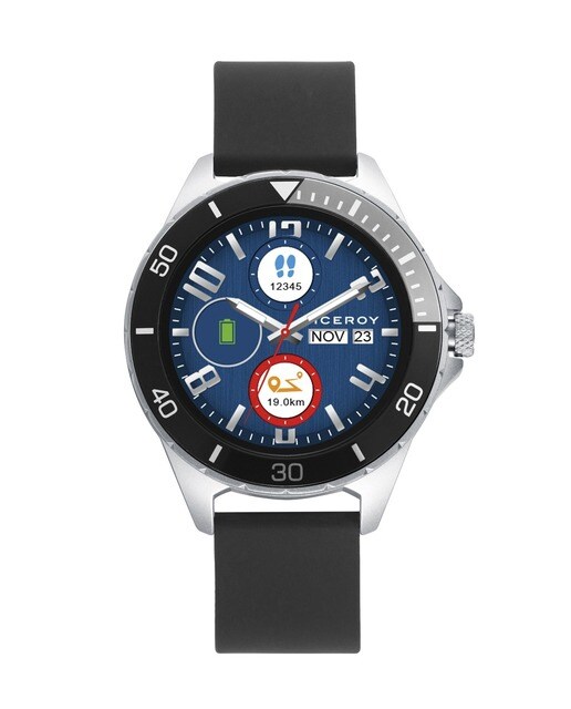 Smartwatch infantil Smartpro con correa de silicona negra y correa  adicional con estampado de camuflaje gris · Viceroy · El Corte Inglés