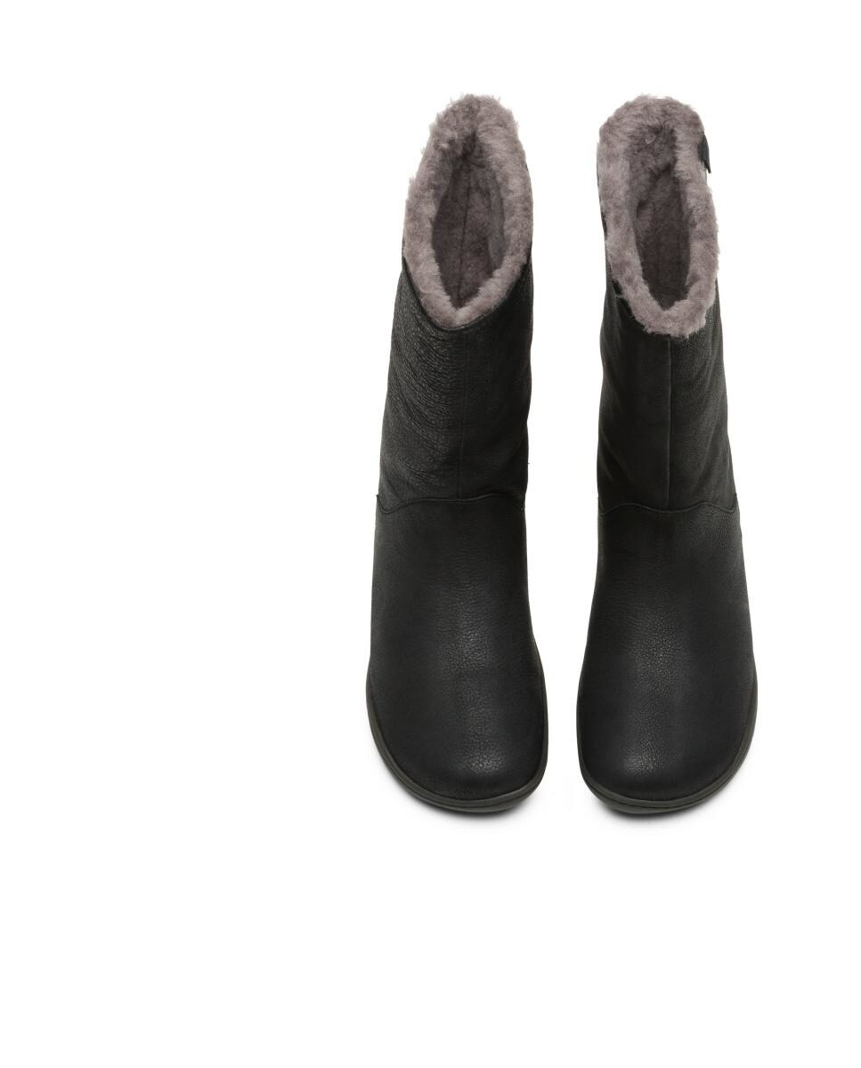 Botas de mujer de media caña de piel en color negro con pelo interior ·  Camper · El Corte Inglés