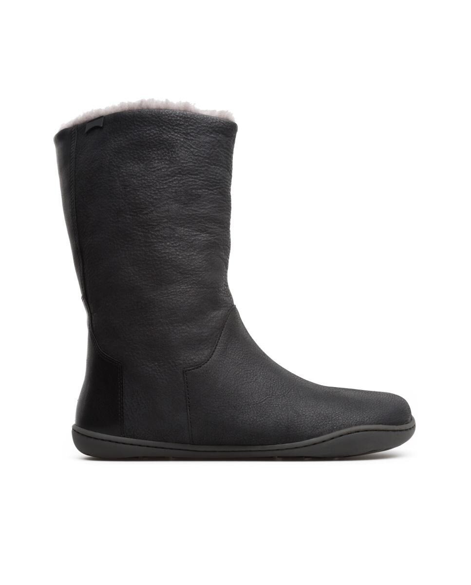 Botas de mujer de media caña de piel en color negro con pelo interior ·  Camper · El Corte Inglés
