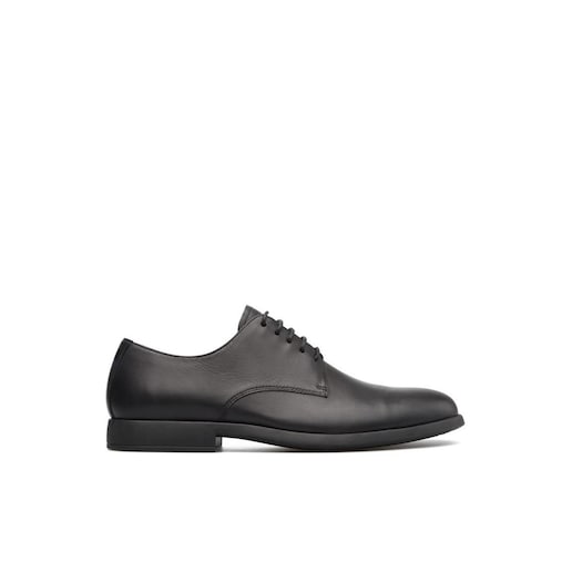 Imagen 0 de Zapatos de cordones de hombre de piel en negro