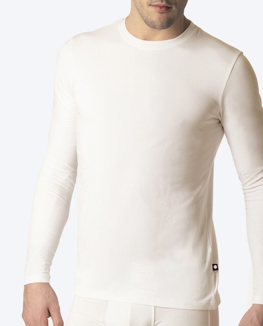 camiseta interior manga larga algodon hombre