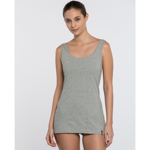 Imagen 0 de Camiseta interior de mujer Punto Blanco sin mangas en algodón